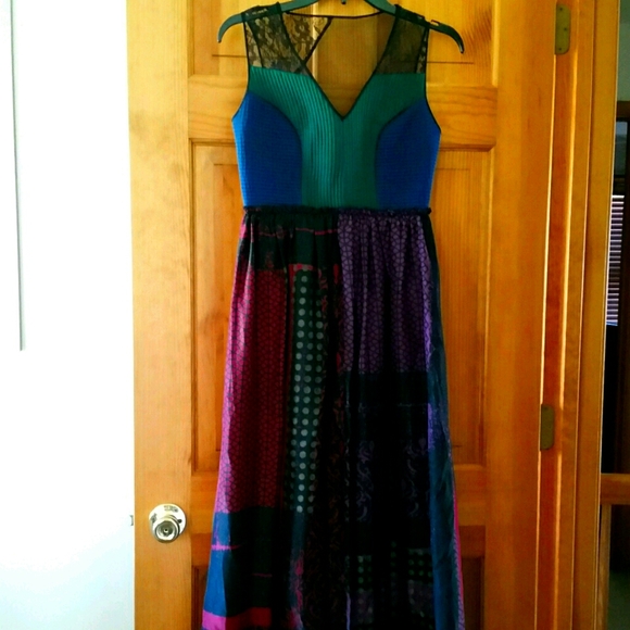 Anthropologie Dresses & Skirts - Anthropologie Niki Tlanapan Patchwork Lace Silk Maxi Dress 0 NWT $368